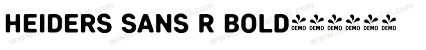 Heiders Sans R Bold字体转换